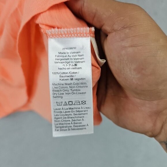 Madewell Tank Top Womens S Orange V-Neck Breathable Cotton Basic Minimalist Chic - Picture 5 of 6